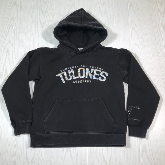 Tulones Currency Other - Tulones Currency Collectors Hoodie Men's M Black Heavyweight Pockets Graphic